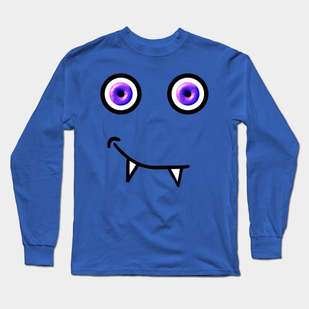 Nice Monster Face Long Sleeve T-Shirt by SirGreenKnight